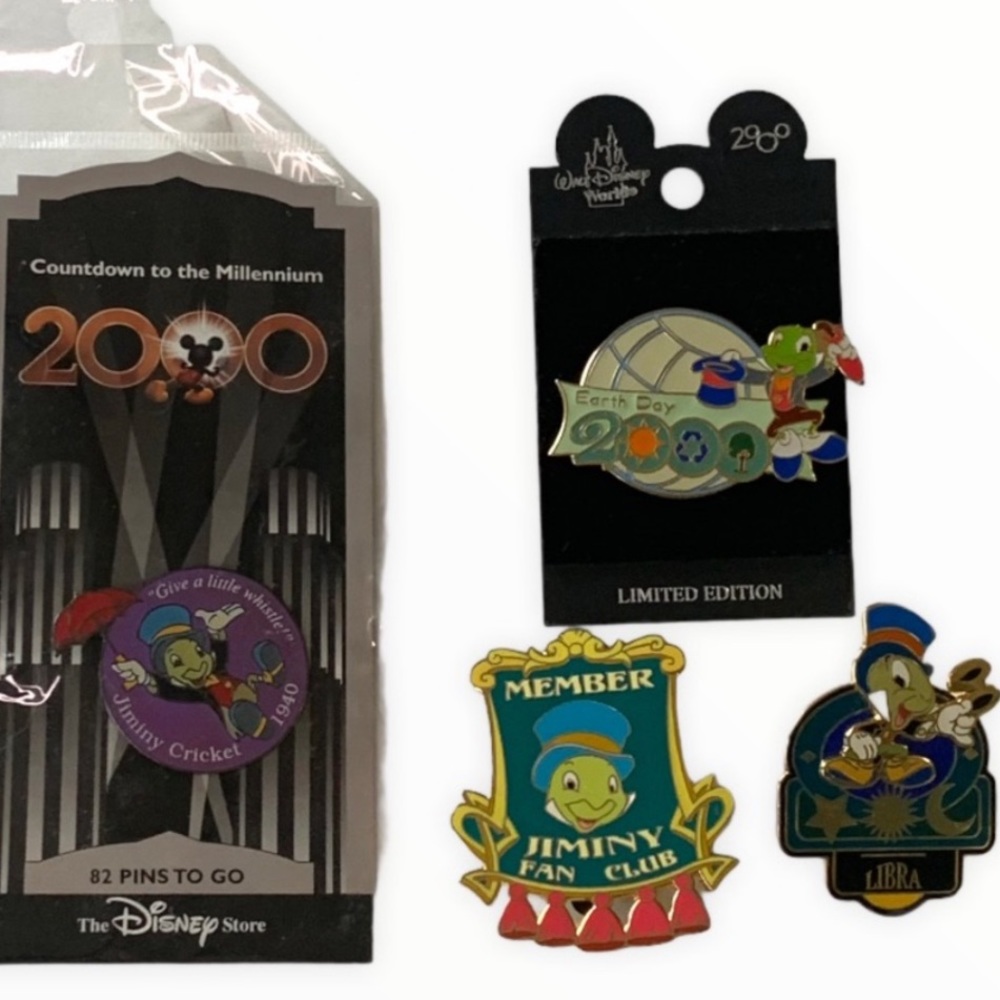Jiminy Cricket Disney Pin Bundle